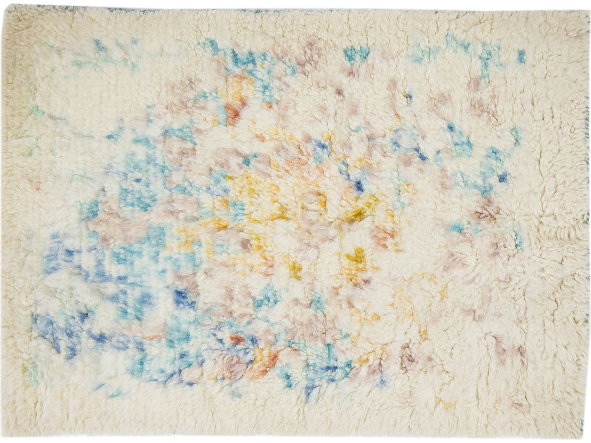 Modern Moroccan Wool Custom Rug