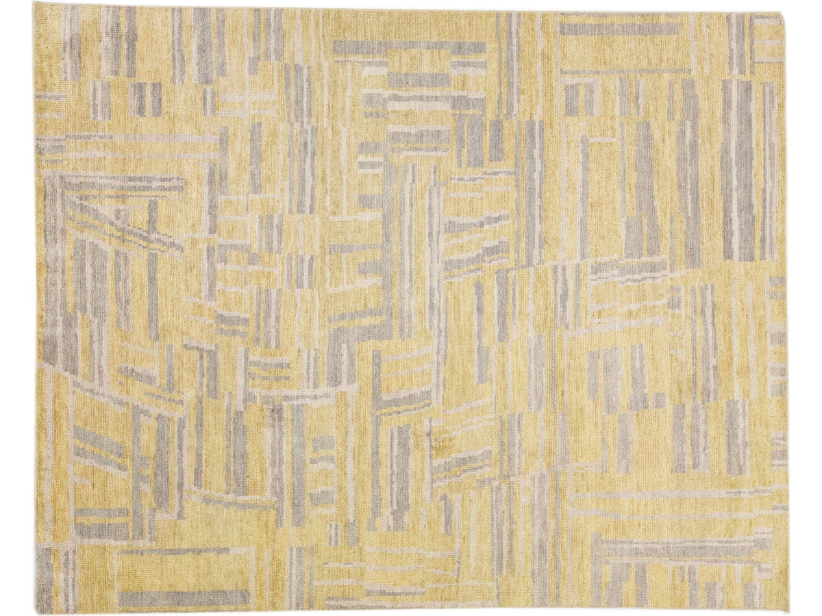 Modern Abstract Wool Rug 8 X 10