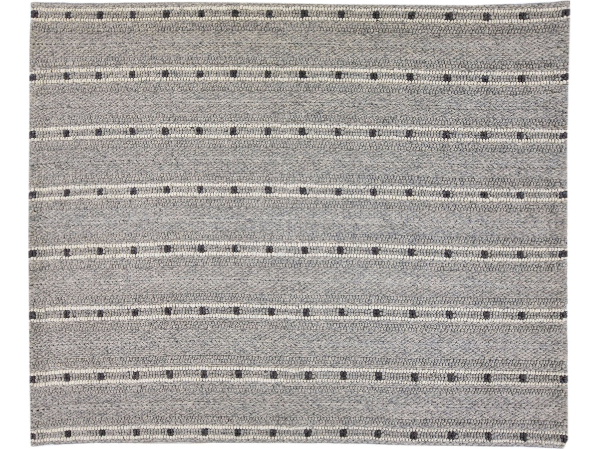 Modern Texture Wool Rug 8 X 10