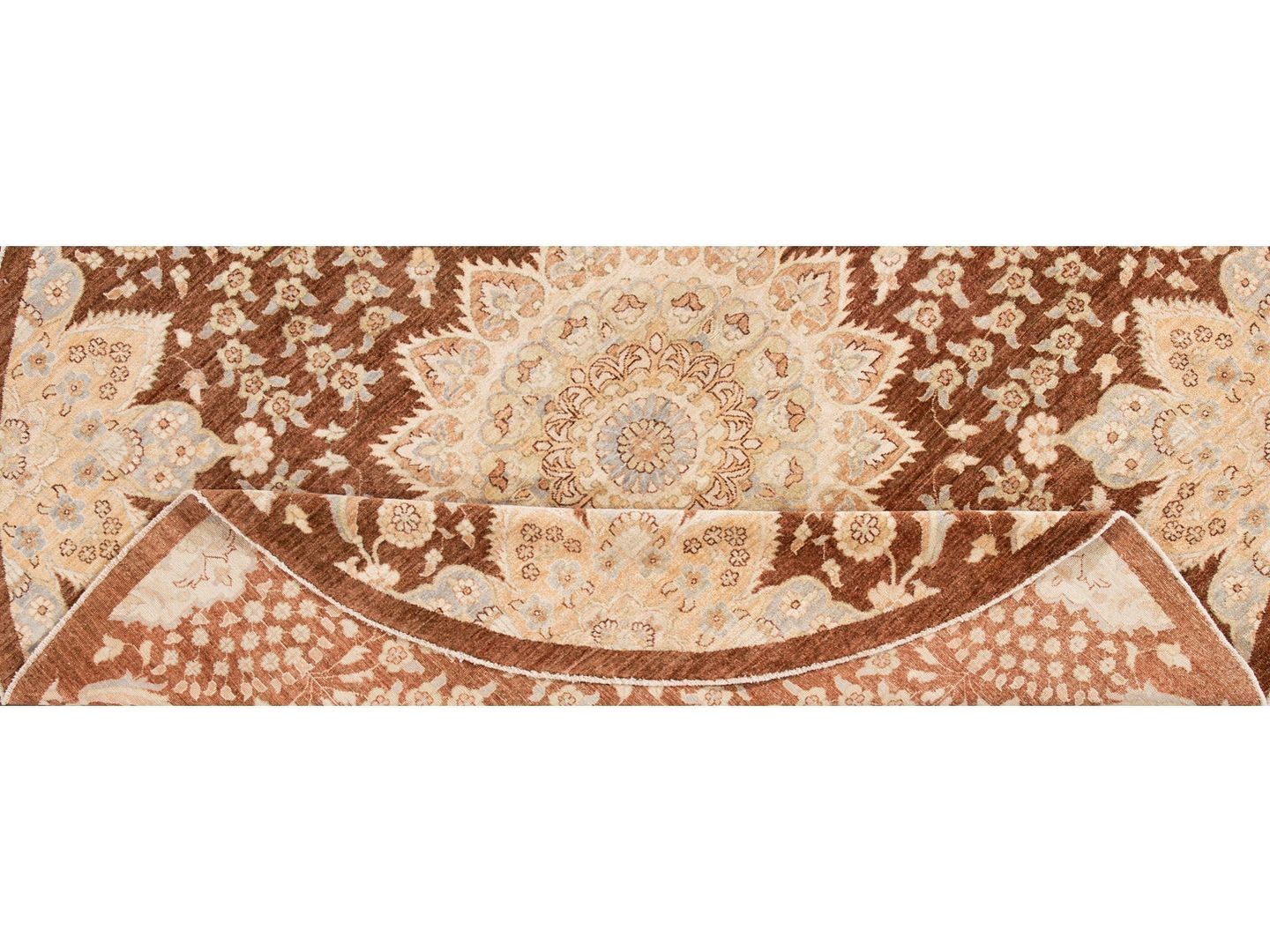 Antique Peshawar Style Round Rug 9 X 9