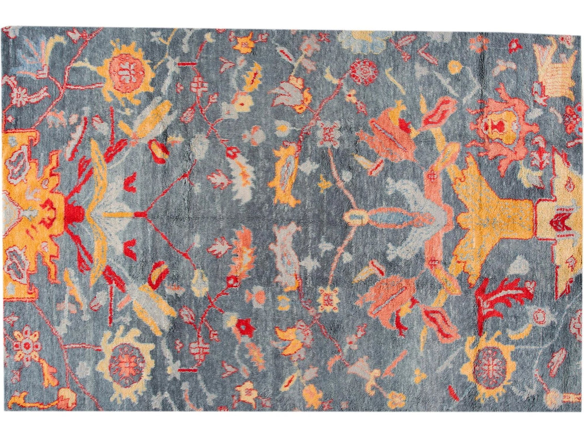 Modern Moroccan-Style Wool Rug 10 X 15