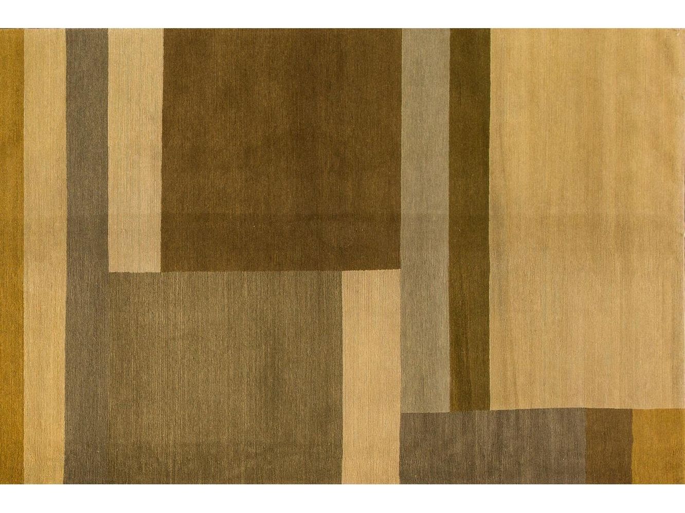 Modern Geometric Nepalese Wool Rug 9 X 12