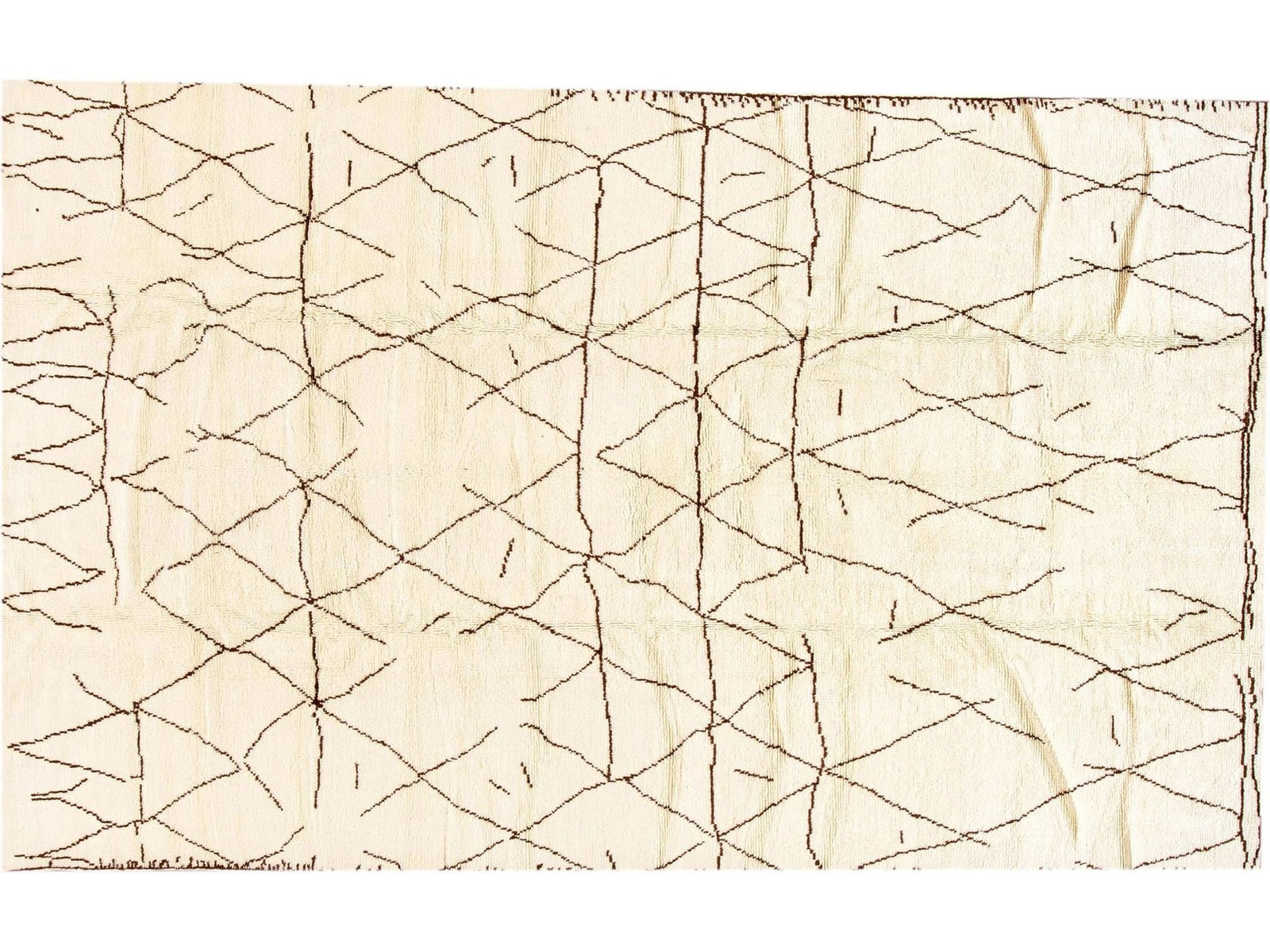 Modern Moroccan-Style Wool Rug 8 X 14